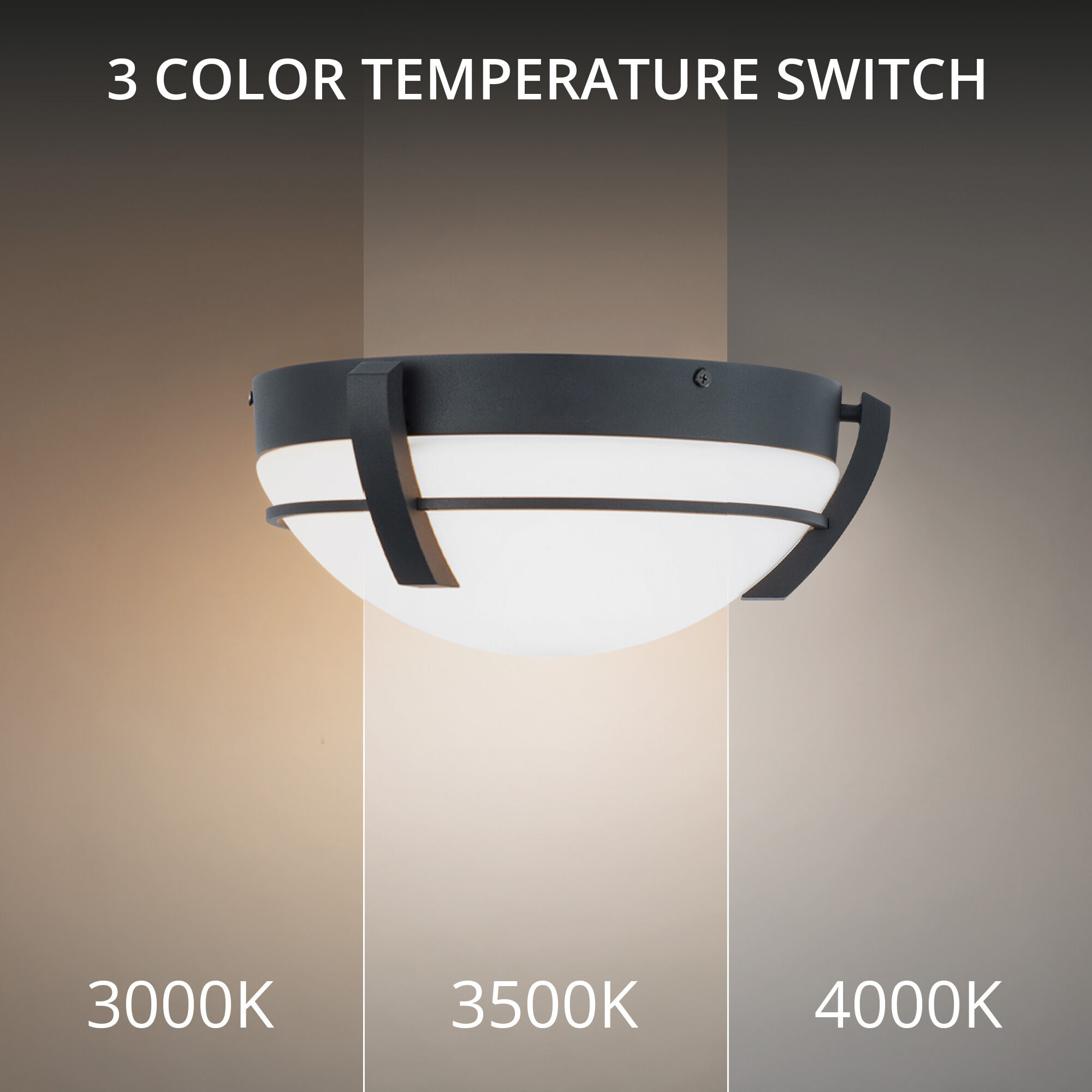 Bradbury 1 Light 16 inch Black Flush Mount Ceiling Light, dweLED