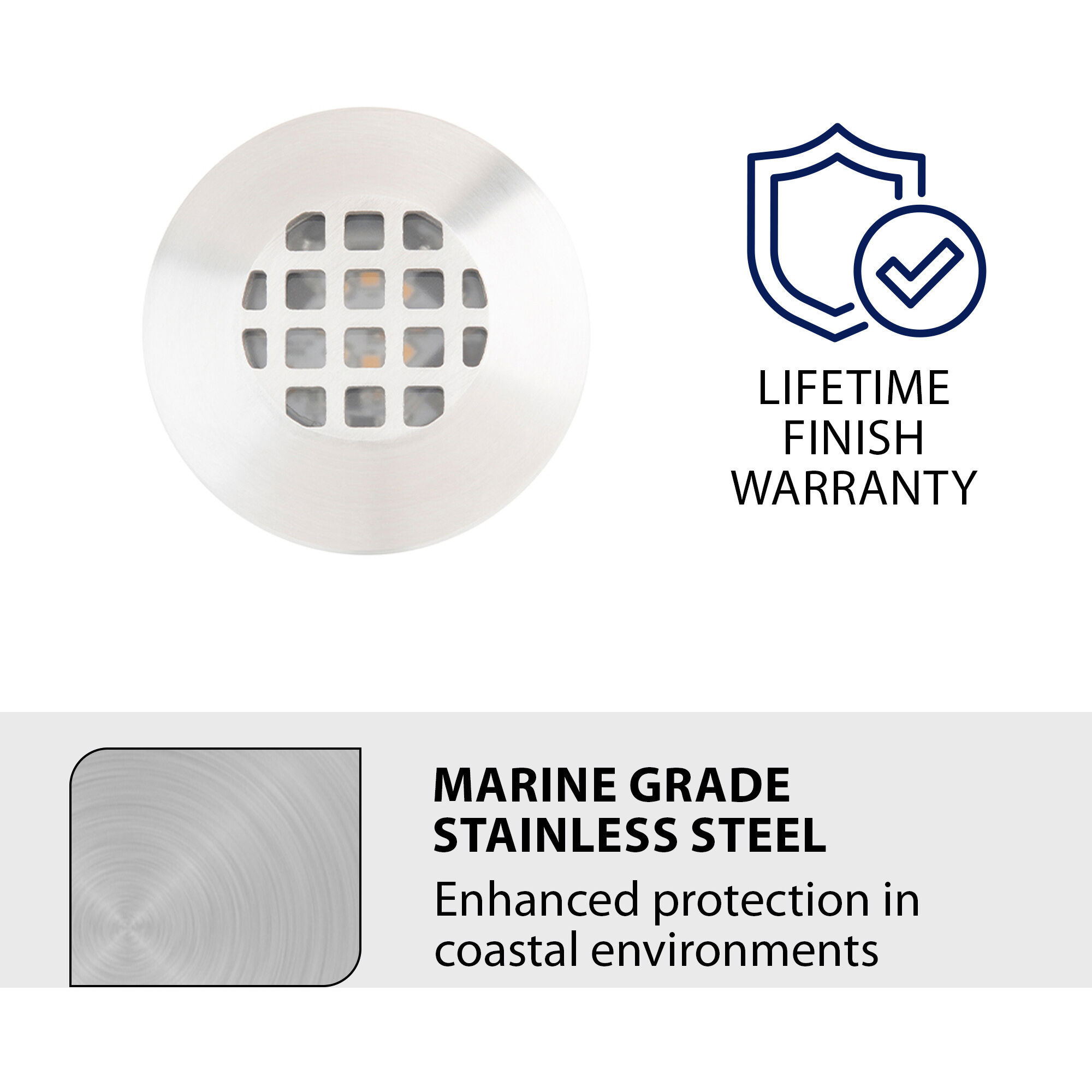 Tyler 12 2.8 watt Stainless Steel Path Lighting in 3000K, WAC Landscape