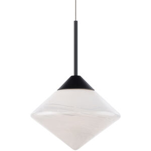 Chrysalis 1 Light 7 inch Black Mini Pendant Ceiling Light, dweLED