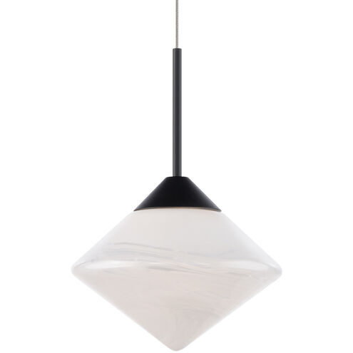 Chrysalis 1 Light 7 inch Black Mini Pendant Ceiling Light, dweLED
