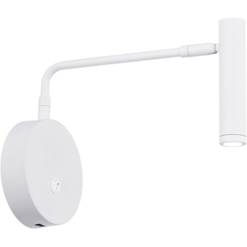 Sprig 1 Light 9.88 inch White Reading Light Wall Light, dweLED