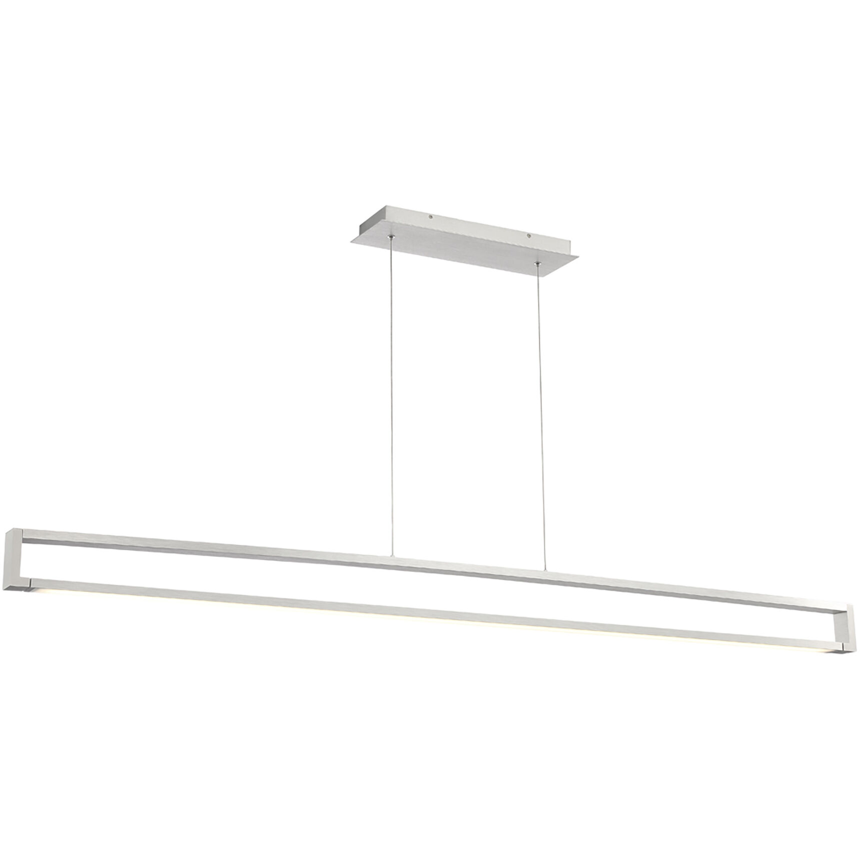 Lune LED 63 inch Aluminum Linear Pendant Ceiling Light, dweLED