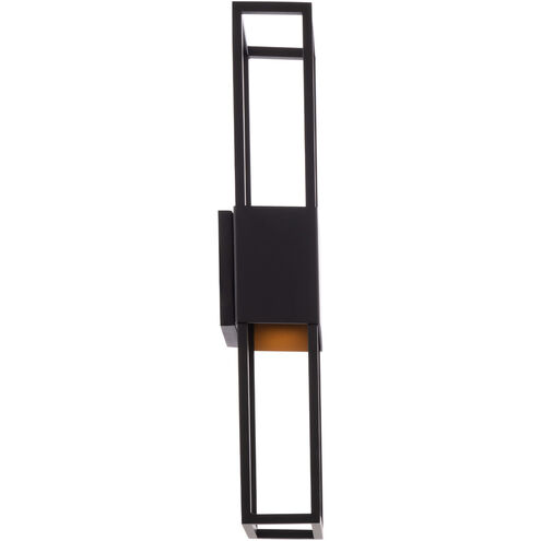 Nightvision LED 20 inch Black Gold Outdoor Wall Light, dweLED