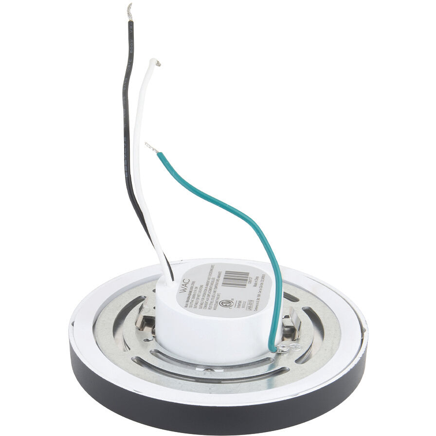 Round LED 5.25 inch Black Flush Mount Ceiling Light in 3000K, 1, WAC Limited