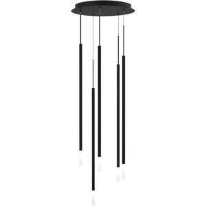 Viggo LED 17 inch Black Multi-Light Pendant Ceiling Light, dweLED