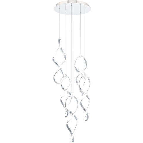 Interlace 1 Light 16 inch Chrome Multi-Light Pendant Ceiling Light, dweLED