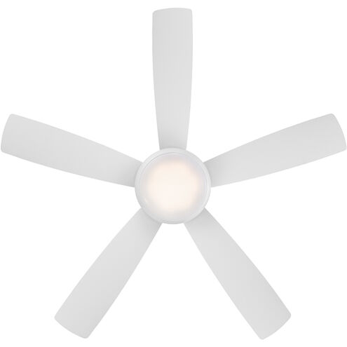 Odyssey 52 inch Matte White Flush Mount Ceiling Fans, Smart Fan