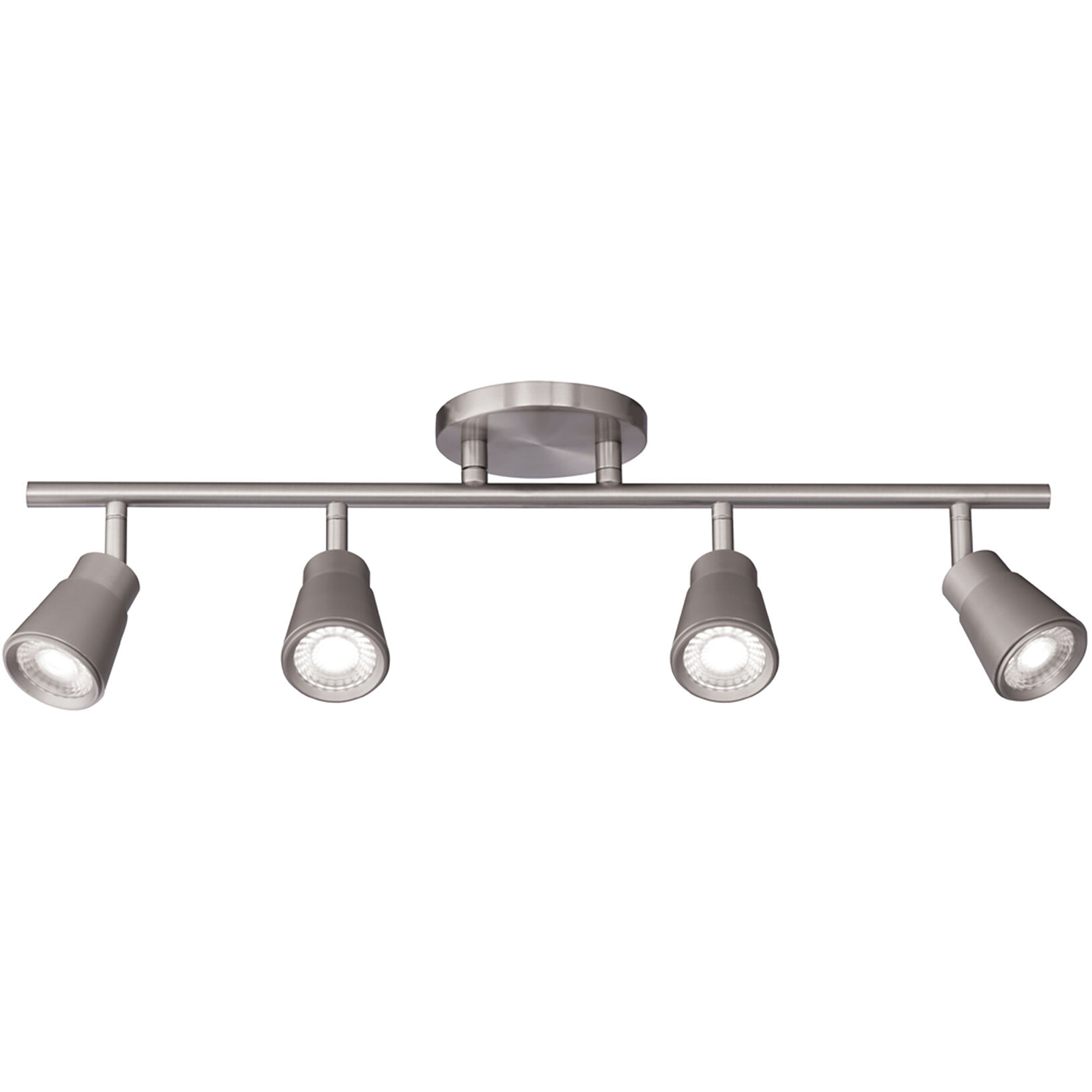 Solo 4 Light 120 Brushed Nickel Fixed Rail Ceiling Light, WAC Limited