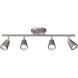 Solo 4 Light 120 Brushed Nickel Fixed Rail Ceiling Light, WAC Limited