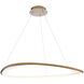 Oyster LED 42 inch Aged Brass Pendant Ceiling Light in 3000K, dweLED