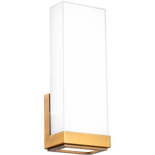 Coltrane Wall Sconce Wall Light in 2700K, Aged Brass, dweLED