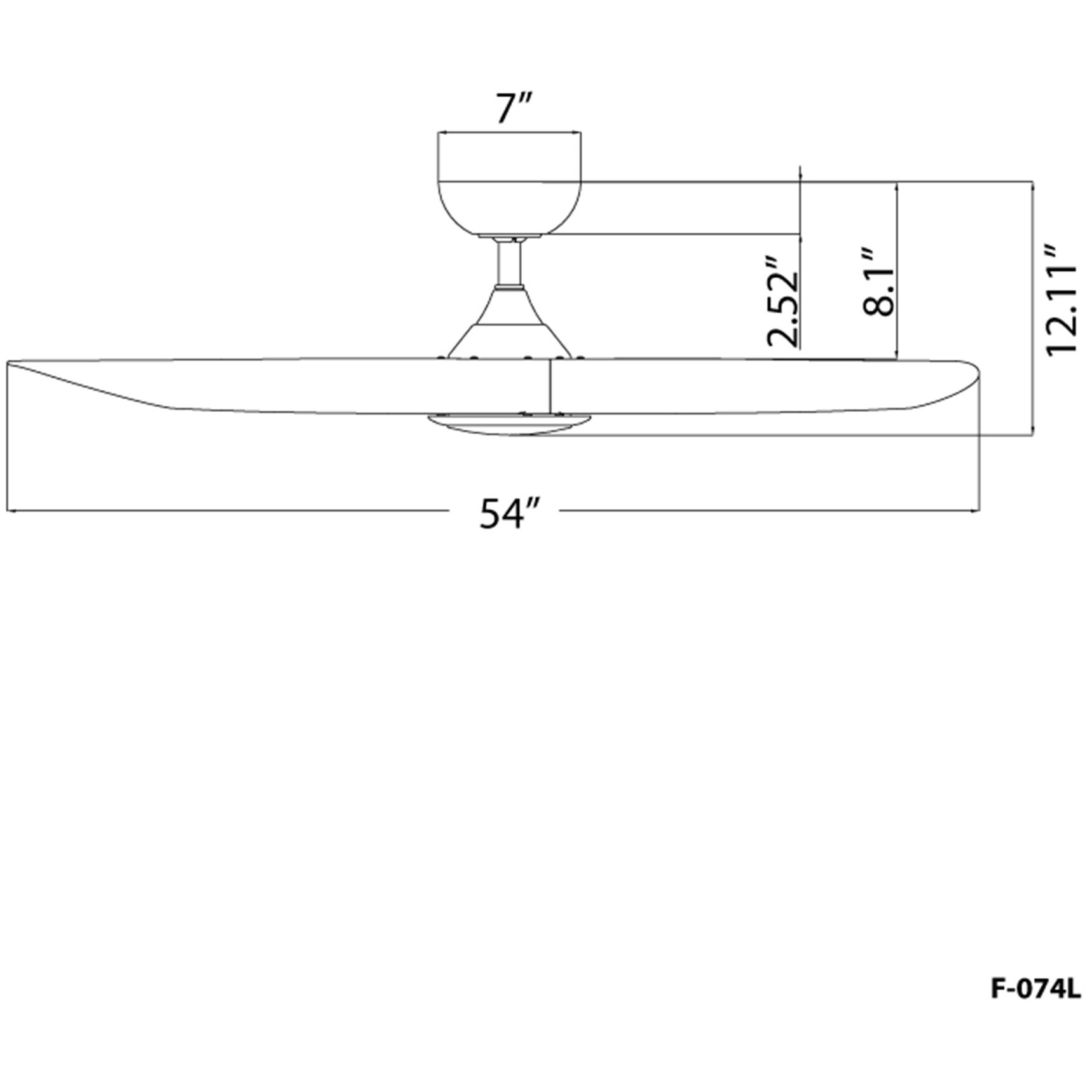 Swirl 54 inch Matte Black Downrod Ceiling Fans, Smart Fan