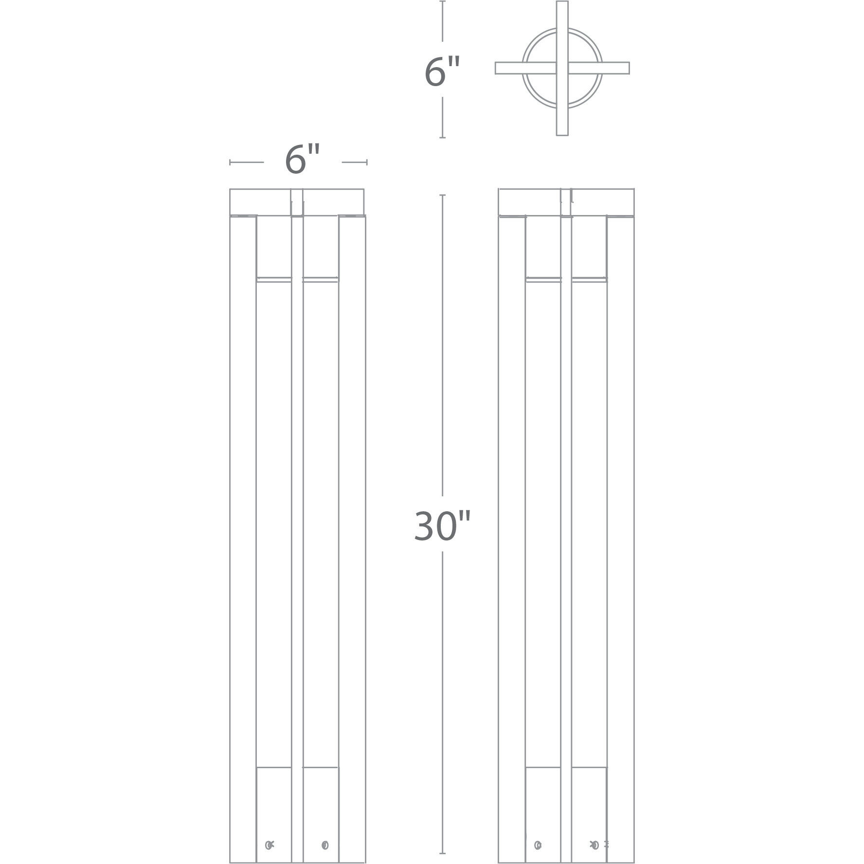 Chamber 120 12.5 watt Black Bollard Lighting in 2700K, WAC Landscape