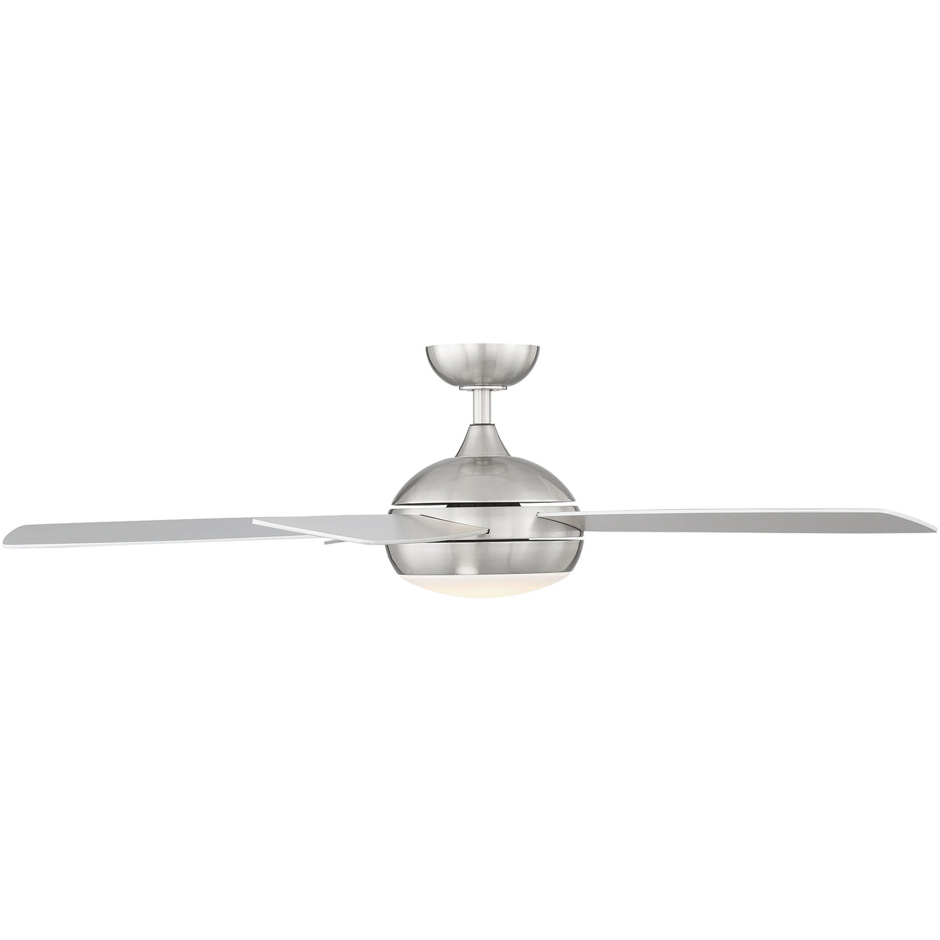 Odyssey 52 inch Brushed Nickel Downrod Ceiling Fans, Smart Fan