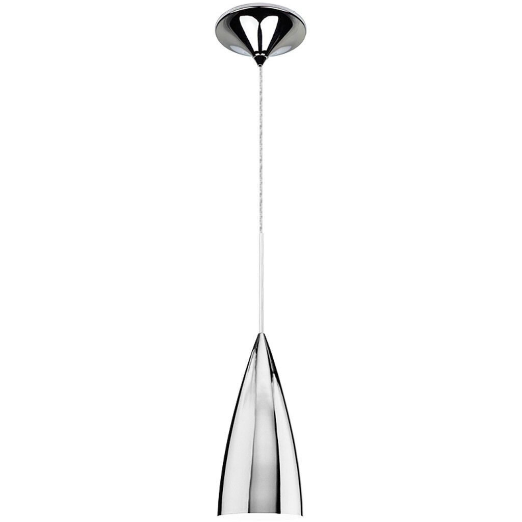 Cosmopolitan LED 4 inch Chrome Pendant Ceiling Light in Chrome/Chrome