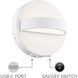 Wink 1 Light 22 inch White Reading Light Wall Light, dweLED