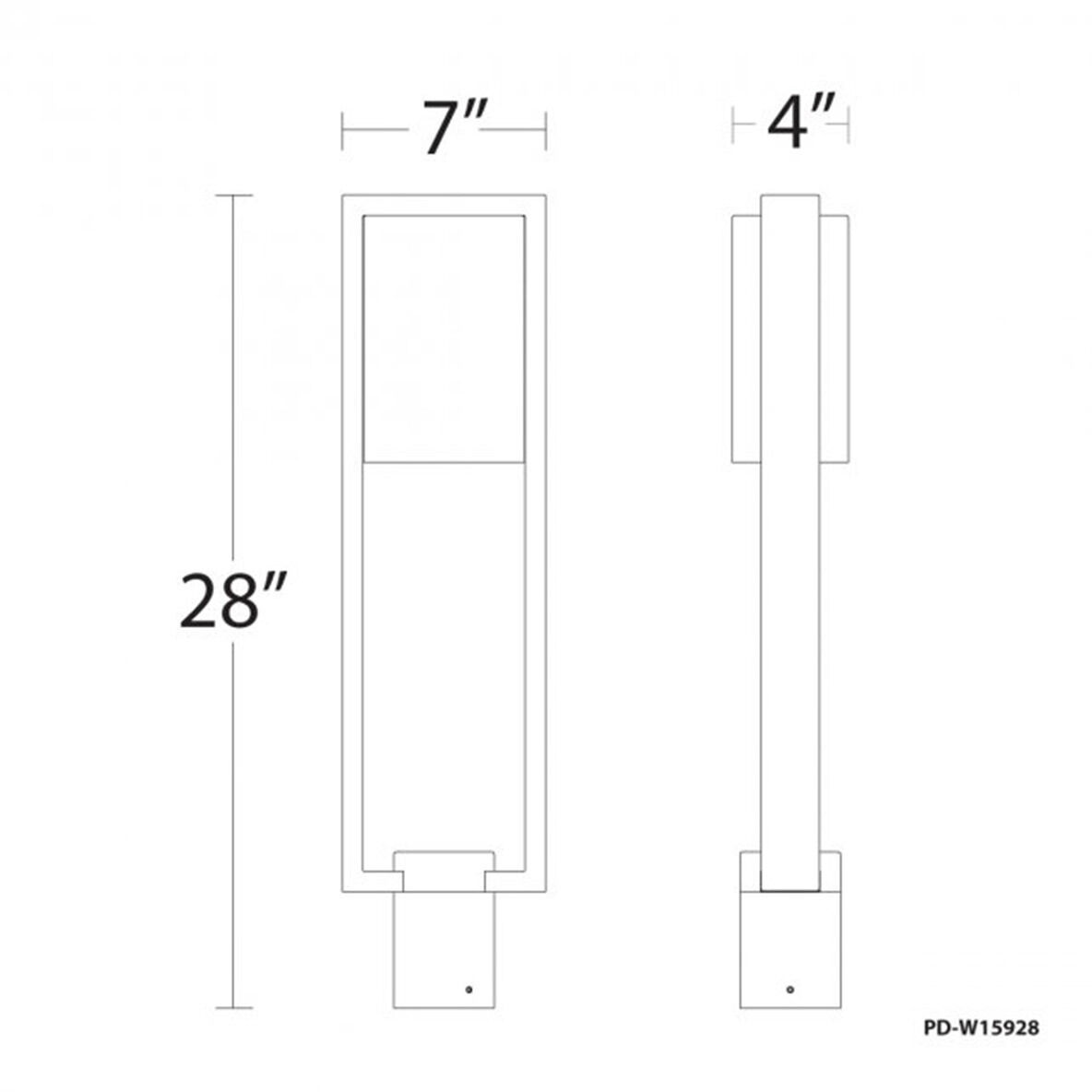 Archetype LED 4 inch Black Outdoor Pendant, dweLED