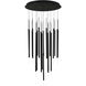Viggo LED 26 inch Black Multi-Light Pendant Ceiling Light, dweLED