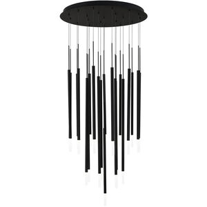 Viggo LED 26 inch Black Multi-Light Pendant Ceiling Light, dweLED