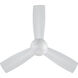 Hug 44 inch Brushed Nickel Flush Mount Ceiling Fans, Smart Fan