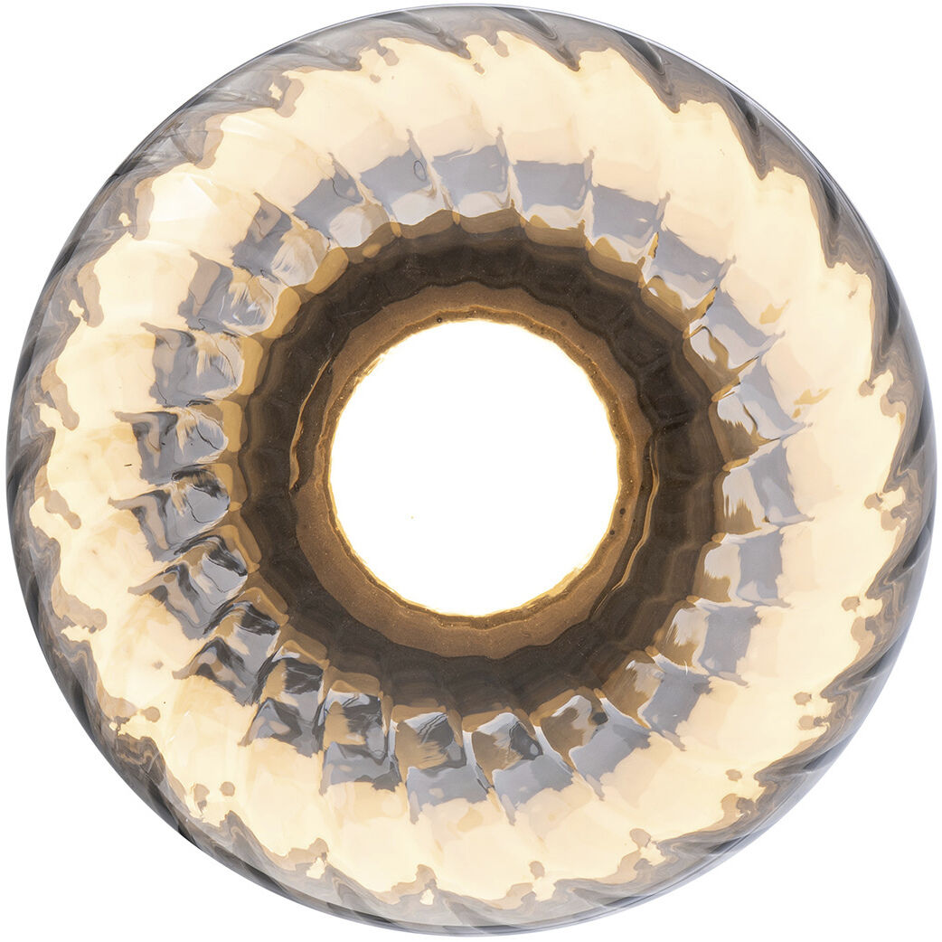 Swayzey LED 9.5 inch Powder Coated Black Mini-Pendant Ceiling Light in Black Smoke Glass, dweLED