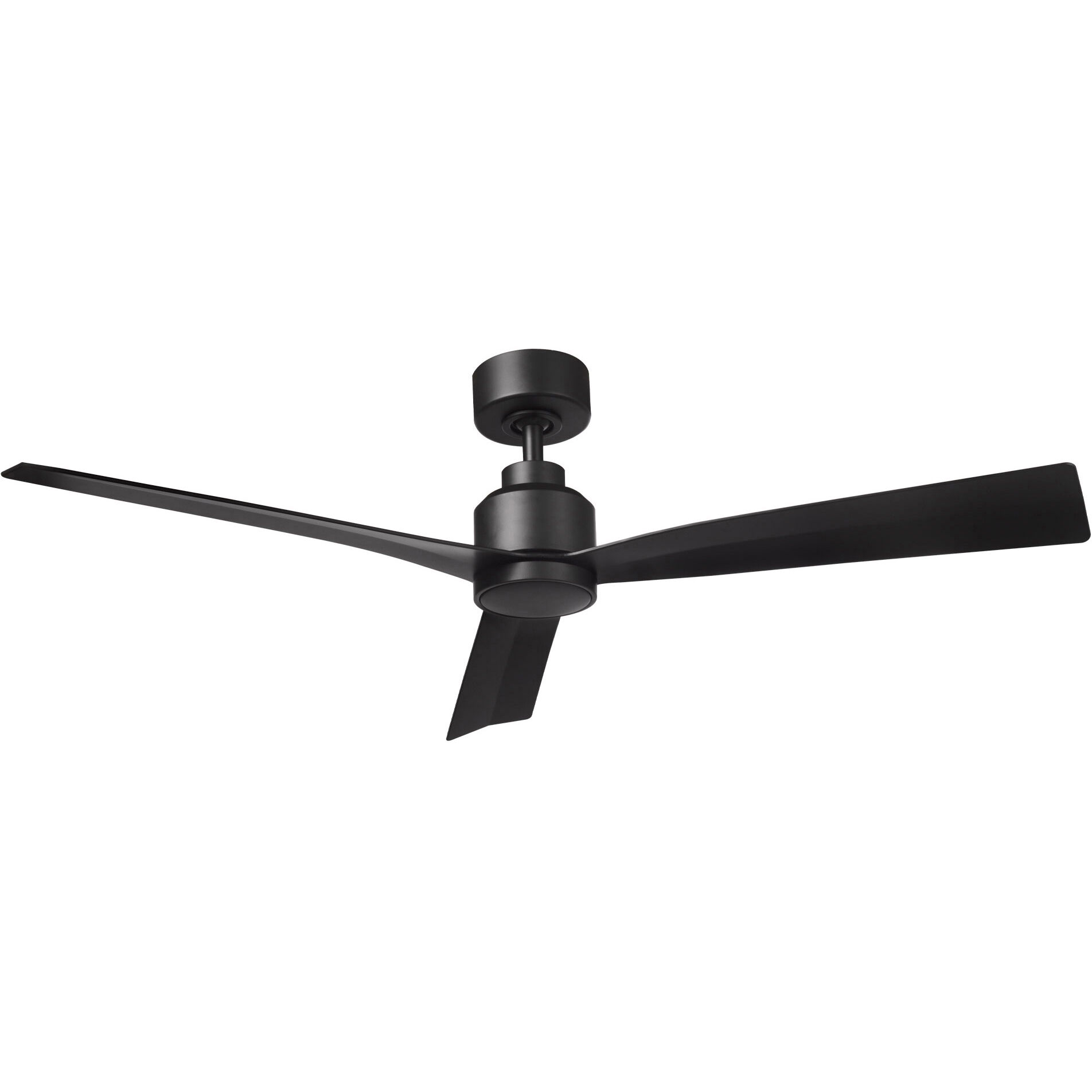 Clean 52 inch Matte Black Downrod Ceiling Fans, Smart Fan