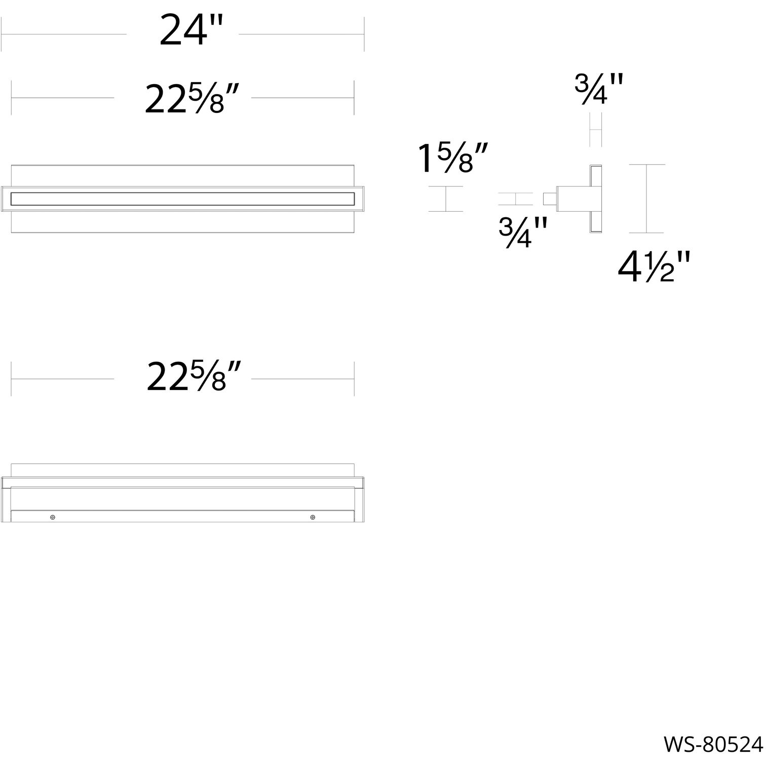 Skate LED 4.5 inch Black Bath Vanity & Wall Light in 4000K, dweLED
