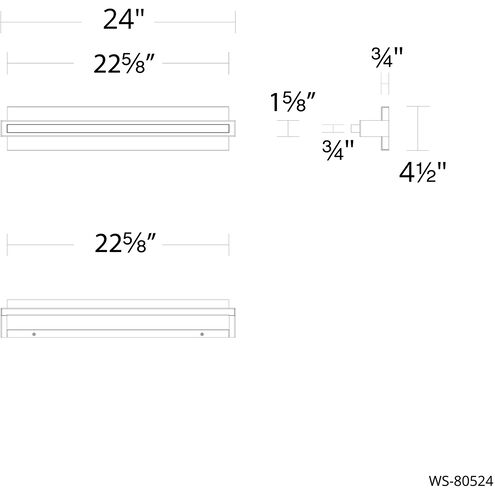 Skate LED 4.5 inch Brushed Nickel Bath Vanity & Wall Light in 3500K, dweLED