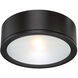 Tube LED 12 inch Black Outdoor Flush