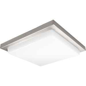 Metro LED 12 inch Brushed Nickel Flush Mount Ceiling Light in 12in