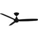 Blitzen 54 inch Matte Black Downrod Ceiling Fans, Smart Fan