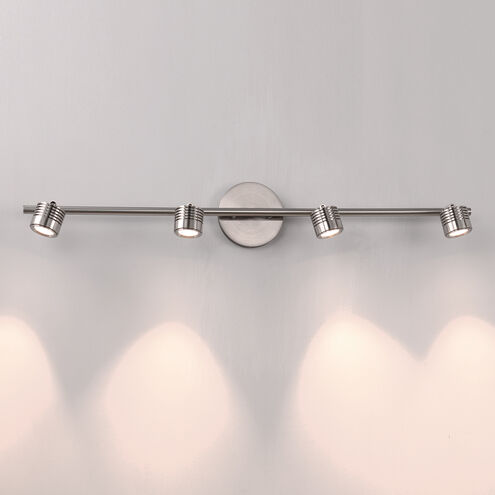 Vector 4 Light 120-240-277V Brushed Nickel Track Lighting Ceiling Light, dweLED