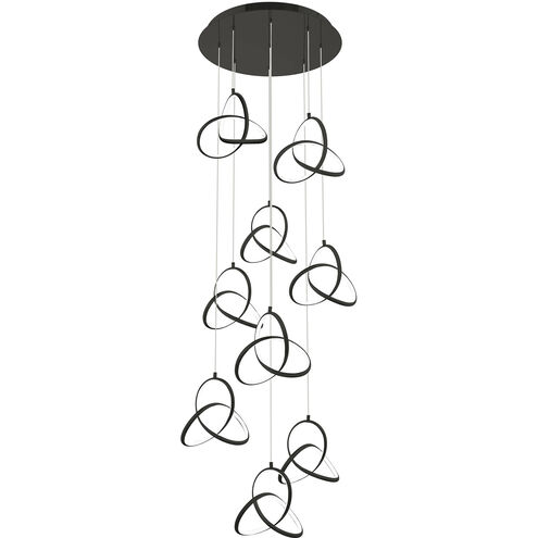 Vornado LED 17 inch Black Multi-Light Pendant Ceiling Light, dweLED