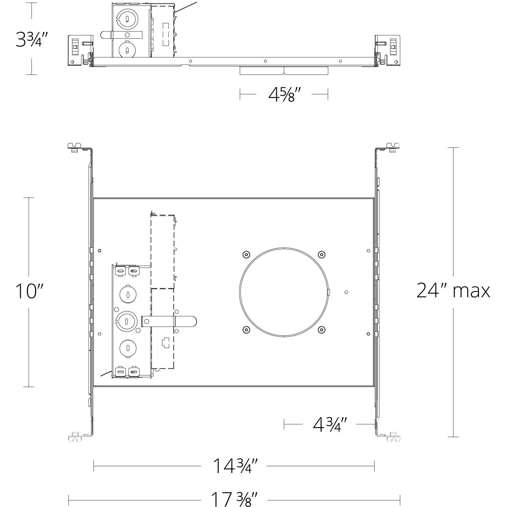 FQ Integrated LED Galvanized Steel Recessed Housing, 4" Housing