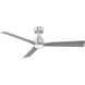 Clean 52 inch Brushed Aluminum Downrod Ceiling Fans, Smart Fan