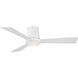 Hug 52 inch Matte White Flush Mount Ceiling Fans, Smart Fan