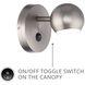 Duplex 1 Light 5 inch Brushed Nickel Reading Light Wall Light