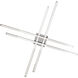 Parallax LED 42 inch Chrome Flush Mount Ceiling Light, dweLED