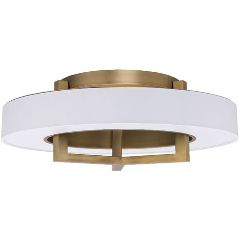 Madison LED 28 inch Aged Brass Flush Mount Ceiling Light, dweLED