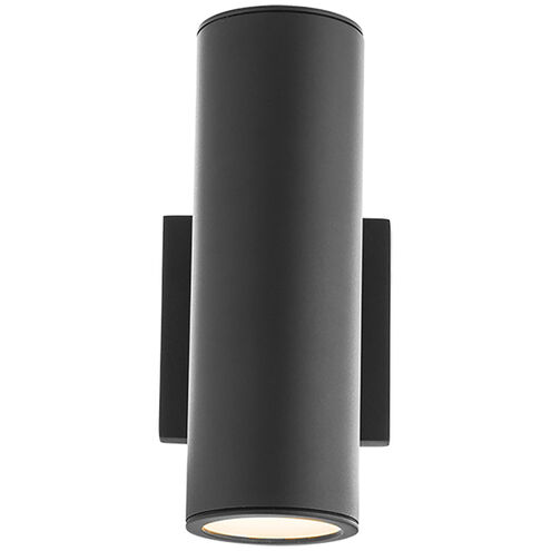 Cylinder LED 5 inch Black Sconce Wall Light in 12in 