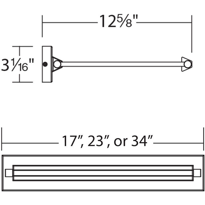 Hudson 17.50 watt 24 inch Black Picture Light Wall Light, dweLED