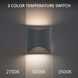 Duet Wall Sconce Wall Light in 2700K, Black, dweLED