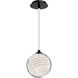 Roper LED 9 inch Black Mini-Pendant Ceiling Light, dweLED