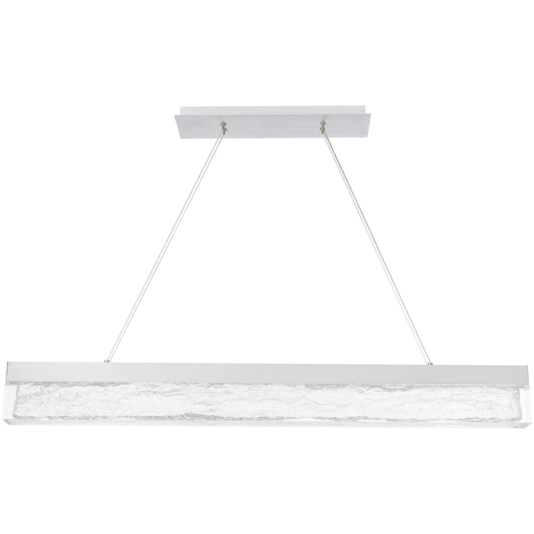Effervescent Linear Pendant Ceiling Light in Brushed Aluminum, dweLED