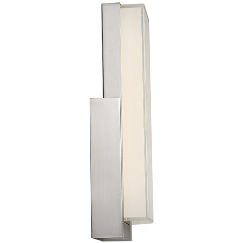 Corbusier LED 3.39 inch Satin Nickel ADA Wall Sconce Wall Light in 2700K, dweLED