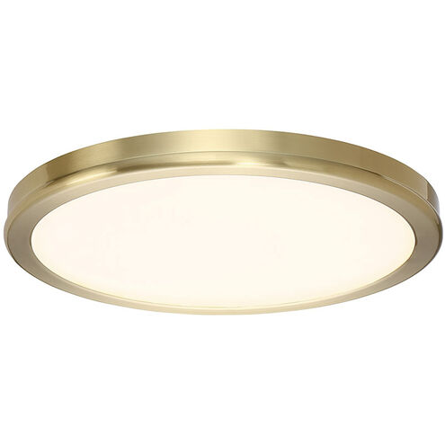 Geos LED 10.25 inch Brass Flush Mount Ceiling Light in 2700K, dweLED
