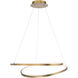 Marques LED 28 inch Aged Brass Pendant Ceiling Light, dweLED