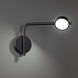Elbo 1 Light 4 inch Black Reading Light Wall Light in 3500K