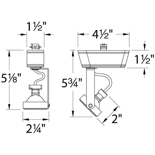 Low Volt 1 Light 120 Brushed Nickel Track Head Ceiling Light