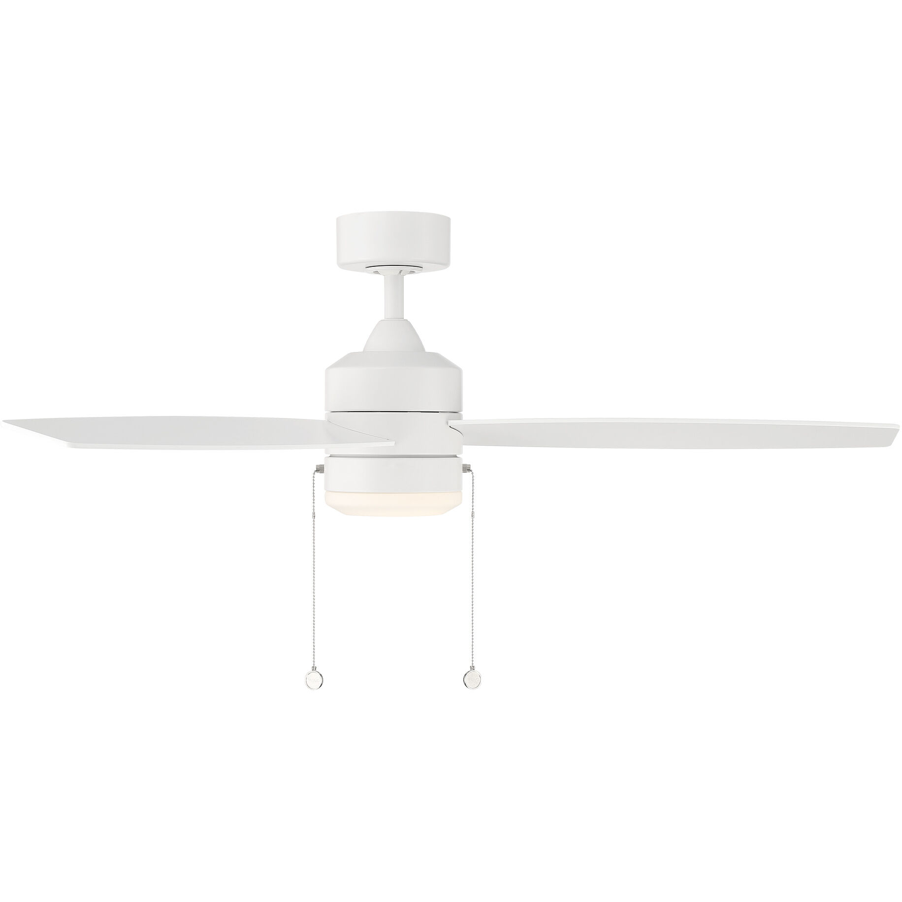Atlantis 52 inch Matte White Downrod Ceiling Fans, WAC Fans Limited
